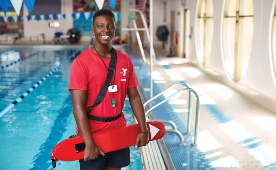 Staff recruitment photo of a lifeguard