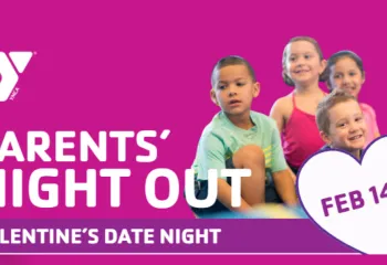 A graphic image depicting children and the words Parents' Night Out