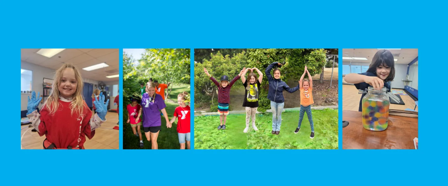 Banner photo with a variety of children in camp