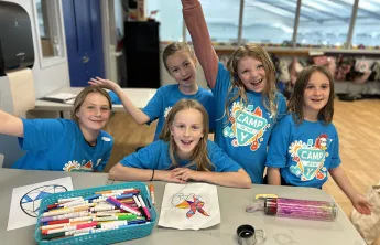  A group of kids at summer camp